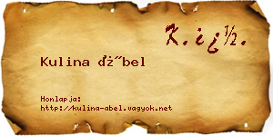Kulina Ábel névjegykártya